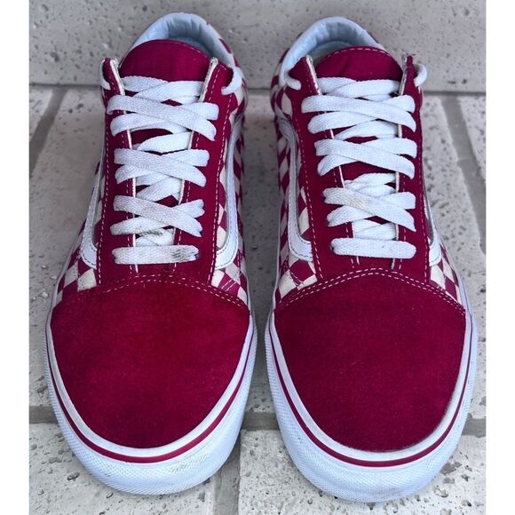 Vans Unisex Old Skool (Primary Check) Red Skate Shoe Men’s Sz 9.5/Women’s Sz 11 - Picture 6 of 16